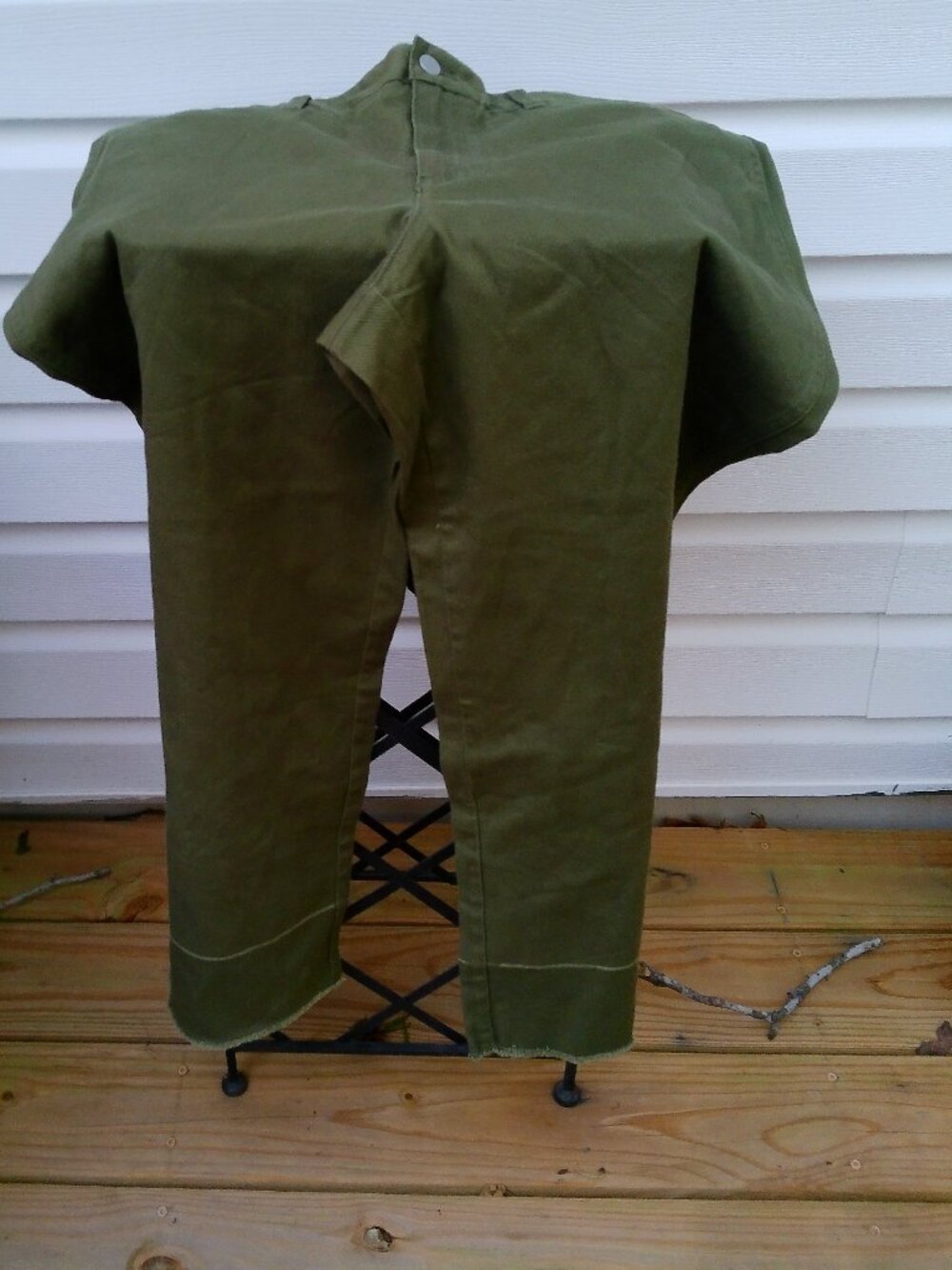 GAP 16R WIDE LEG CROP PANTS NEW WITHOUT TAGS ARMY GREEN